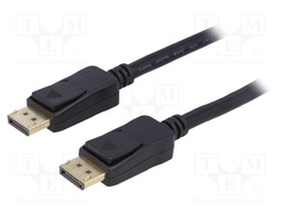 Cable; DisplayPort 1.4; DisplayPort plug,both sides; 3m; black