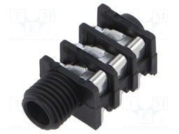 Connector: Jack 6,3mm; socket; female; angled 90°; THT