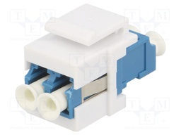 Connector: fiber optic; socket,coupler; both sides,LC; female