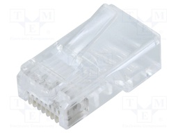 Plug; RJ45; PIN: 8; Cat: 5e; Layout: 8p8c; for cable; IDC
