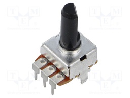 Potentiometer: shaft; single turn; 500kΩ; 40mW; ±20%; 50VAC