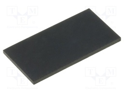 Self-adhesive foot; H: 1mm; black; rubber; W: 20mm; L: 10mm
