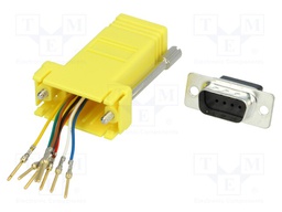 Transition: adapter; RJ45 socket,D-Sub 9pin male; yellow