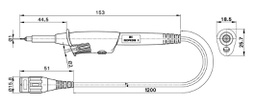 Probe: for oscilloscope; 0÷500MHz; 10: 1; 1ns; 10÷30pF; Colour: red