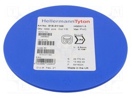 Markers for cables and wires; Label symbol: N; 1÷3mm; PVC; yellow