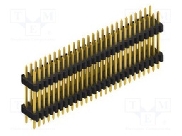 Connector: pin strips; pin header; male; PIN: 54; 1.27mm; THT; 2x27