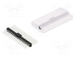 Connector: pin strips; pin header; male; PIN: 38; 2.54mm; SMT; 2x19