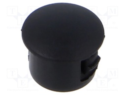 Stopper; polyamide; Wall thick: 1.7mm; Øhole: 6.4mm; H: 5.6mm; black