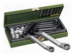 Wrenches set; box,with ratchet; 6pcs.