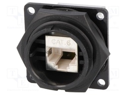 Socket; RJ45; DC; PIN: 8; Cat: 6; shielded; Layout: 8p8c; IP67,IP68