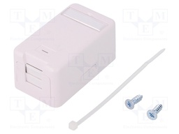 Socket; RJ45 housing; unshielded,Keystone; Colour: white; female