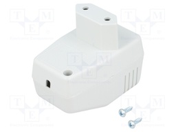 Enclosure: for power supplies; X: 40mm; Y: 66mm; Z: 40mm; ABS; grey
