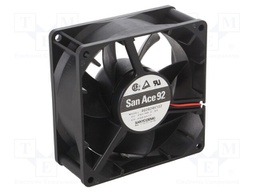 Fan: DC; axial; 24VDC; 92x92x38mm; 152.4m3/h; 43dBA; ball bearing