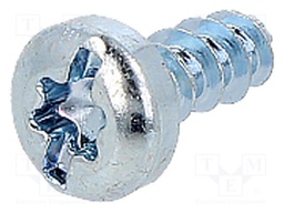 Screw; for plastic; 3x10; Head: cheese head; Torx®,slotted; zinc