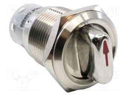 Switch: rotary; Pos: 2; SPDT; 2A/24VDC; IP65; ON-ON; Illumin: LED; red