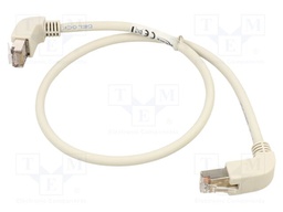 Patch cord; SF/UTP; Cat: 5e; RJ45 down angled plug,both sides; Cu