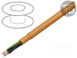 Wire; PUR-ORANGE-JZ; 5G4mm2; unshielded; 300/500V; PUR; Cu; orange