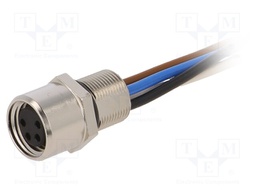 Connector: M8; female; PIN: 4; for panel mounting,rear side nut