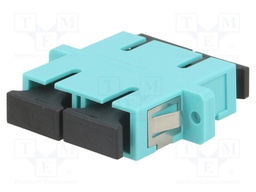 Connector: fiber optic; socket,coupler; multi mode duplex (MM)