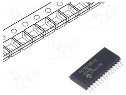 PIC microcontroller; Memory: 32kB; SRAM: 2048B; EEPROM: 256B; SMD