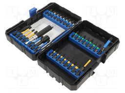 Kit: screwdriver bits; Phillips,Pozidriv®,Torx®; Mounting: 1/4"