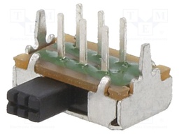 Switch: slide; Pos: 2; DPDT; ON-ON; THT; Leads: for PCB,angled; EG