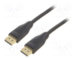 Cable; DisplayPort 1.4; DisplayPort plug,both sides; PVC; black