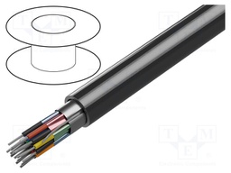 Wire; 9x2x24AWG; RS232,RS422; stranded; Cu; PVC; chrome; 305m; 300V