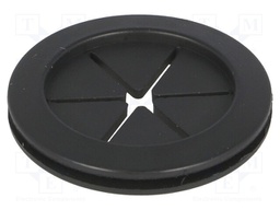 Grommet; with bulkhead; Ømount.hole: 25.4mm; Øhole: 22.4mm; rubber