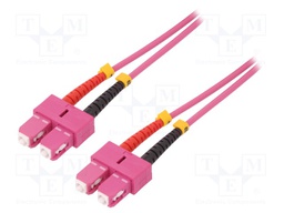 Connector: fiber optic; patchcord; multi mode duplex (MM); male