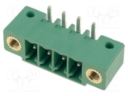 Pluggable terminal block; 3.5mm; ways: 4; angled 90°; socket; male