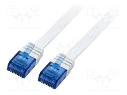 Patch cord; U/UTP; 5e; stranded; CCA; PVC; white; 2m; 30AWG