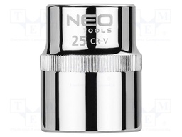 Socket; 6-angles,socket spanner; HEX 25mm; 1/2"