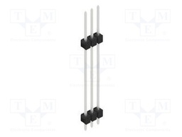 Connector: pin strips; pin header; male; PIN: 3; 2.54mm; THT; 1x3