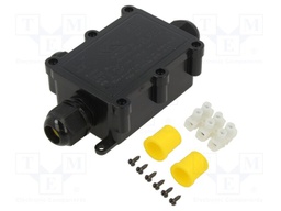 Connector: AC supply; screw terminal; IP68; Body: black