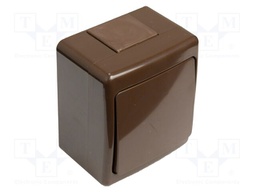 Touch switch; 250VAC; IP44; wall mount; brown; No.of butt: 1