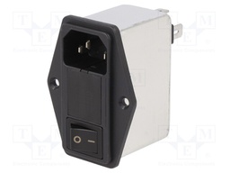 Connector: AC supply; socket; male; 4A; 250VAC; IEC 60320; -25÷85°C