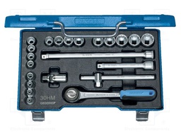 Wrench-set; 12-angles,rattle,socket bits,socket spanner; 3/8"