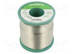 Soldering wire; Sn99Cu1; 1.5mm; 1kg; lead free; Package: reel