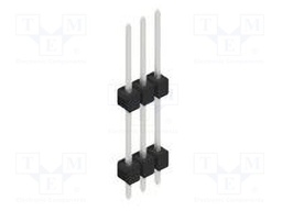 Connector: pin strips; pin header; male; PIN: 3; 2.54mm; THT; 1x3