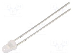 LED; yellow; 3mm; 150÷220mcd; 60°; Front: convex; 2.1÷2.6VDC; round