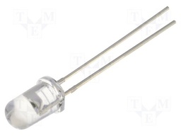 LED; 5mm; yellow; 1300÷1700mcd; 35°; Front: convex