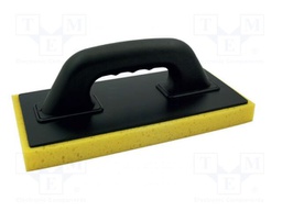Finishing trowel; with sponge