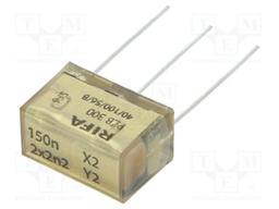 Filter: anti-interference; Cx: 150nF; Cy: 2.2nF; THT; 12.5x16x24mm