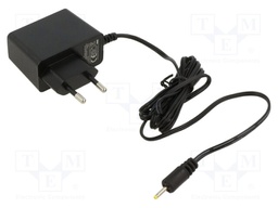 Power supply: switched-mode; constant voltage; 9VDC; 1A; 9W; plug