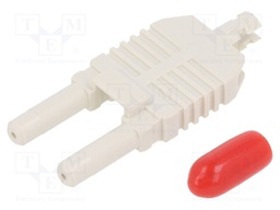 Connector: fiber optic; plug; HFBR-4506,duplex; for cable