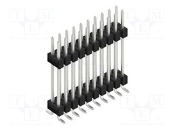 Connector: pin strips; pin header; male; PIN: 20; 2.54mm; SMT; 2x10