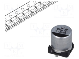 Capacitor: electrolytic; low impedance; SMD; 10uF; 35VDC; Ø5x5.8mm