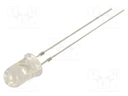 LED; orange; 5mm; 12000mcd; 30°; Front: convex; 2.1VDC; No.of term: 2