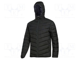 Work jacket; Size: XXL; black; furlined,quilted,with a hood